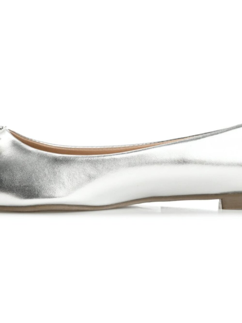 Journee Collection Women's Wide Width Renzo Flat Silver 6.5W NWOB - Picture 3 of 8